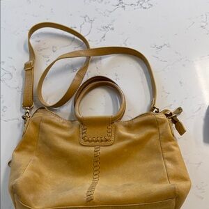 HOBO Tan Leather Shoulder Bag and matching wallet